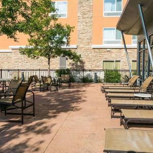 Outdoor furniture available at Cambria Suites Denver Airport.