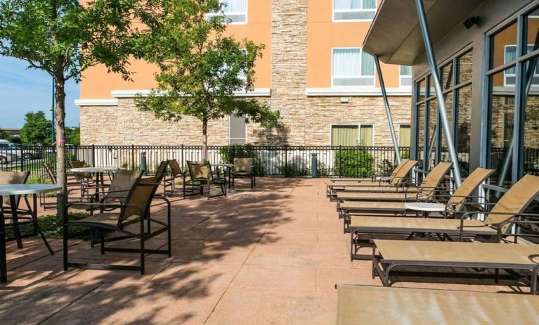 Outdoor furniture available at Cambria Suites Denver Airport.