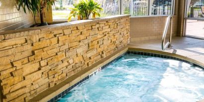 Indoor spa tub at Cambria Suites Denver Airport.