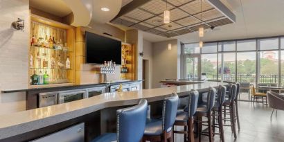 Hotel bar at Cambria Suites Denver Airport.