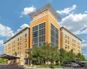 Hotel exterior at Cambria Suites Denver Airport.