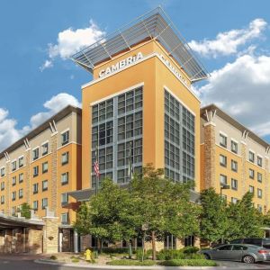 Hotel exterior at Cambria Suites Denver Airport.