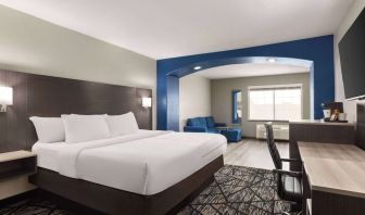 Day use room with living area and work desk at La Quinta Inn & Suites - North Stone Oak.