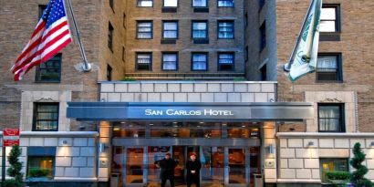 Hotel exterior at San Carlos Hotel.