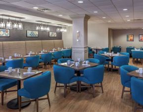 Dining area perfect for coworking at DoubleTree By Hilton Westborough.