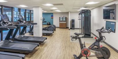 Fitness center available at DoubleTree By Hilton Westborough.