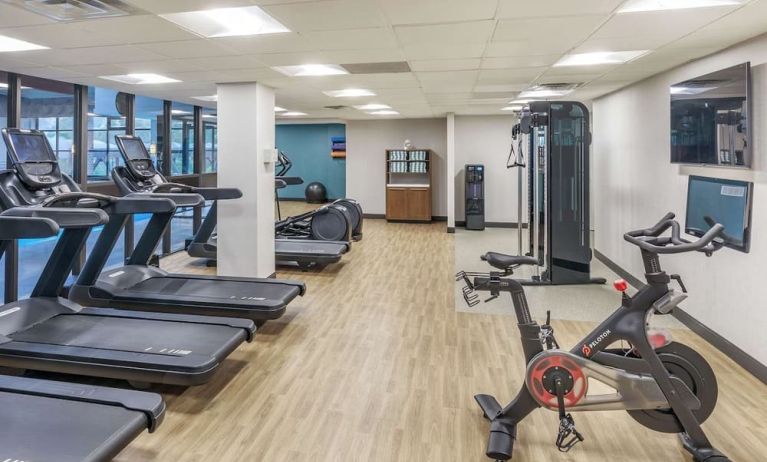 Fitness center available at DoubleTree By Hilton Westborough.