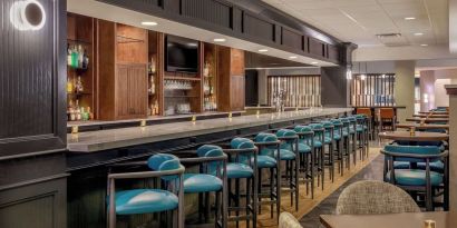 Hotel bar at DoubleTree By Hilton Westborough.