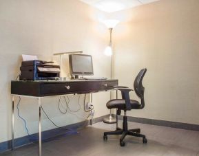 Business center with computer, printer and ergonomic chair at Comfort Inn Parry Sound.