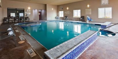 Refreshing indoor pool and spa tub at Best Western Granbury Inn & Suites.