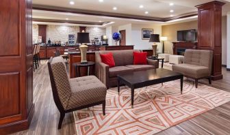 Lobby and coworking lounge at Best Western Granbury Inn & Suites.