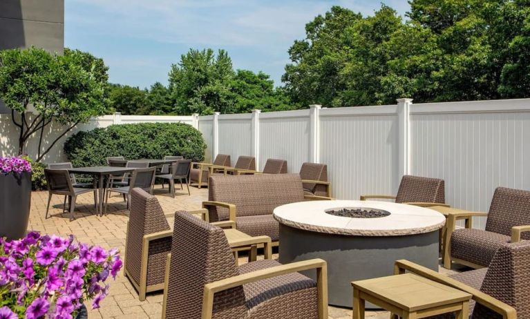 Veranda perfect for coworking at Courtyard Boston Marlborough.