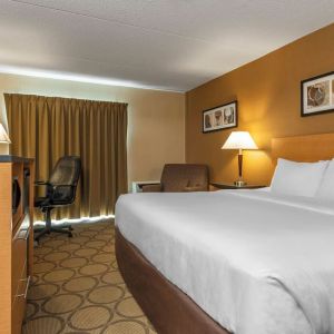 Standard day use room with TV, sofa, work desk and private bathroom at Comfort Inn Orillia.