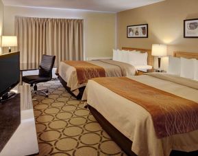 Day use twin room with work desk and private bathroom at Comfort Inn New Glasgow.