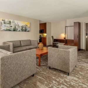 Lounge seating at Comfort Inn Ottawa West.