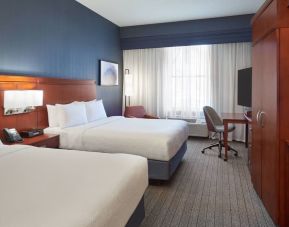 Day use twin room with work desk at Courtyard By Marriott Waterloo St. Jacobs.