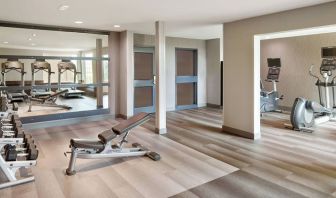 Fully equipped fitness center at Courtyard By Marriott Waterloo St. Jacobs.