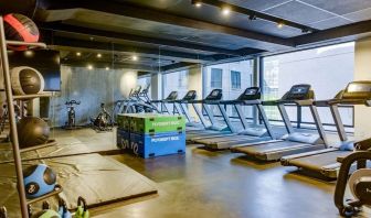 Fully equipped fitness center at Hotel Monville - 295871.