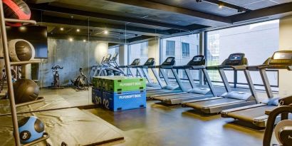 Fully equipped fitness center at Hotel Monville - 295871.