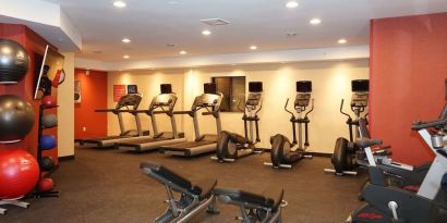 Fully equipped fitness center at TownePlace Suites By Marriott London.