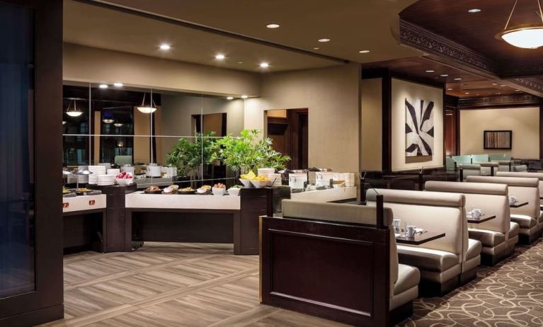 Dining area at Hyatt Regency Vancouver.