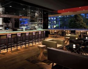 Hotel bar and lounge area at Hyatt Regency Vancouver.