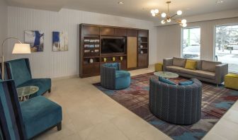 Comfortable lobby lounge perfect for co-working at Holiday Inn Conference Center Edmonton South.