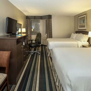 Day use twin room with work desk at Holiday Inn Conference Center Edmonton South.