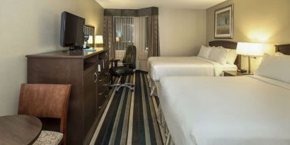 Day use twin room with work desk at Holiday Inn Conference Center Edmonton South.