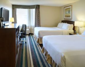 Bright and spacious day use twin room with work desk and private bathroom at Holiday Inn Conference Center Edmonton South.