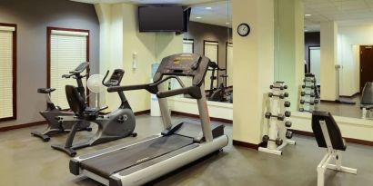 Fitness center at Holiday Inn Conference Center Edmonton South.