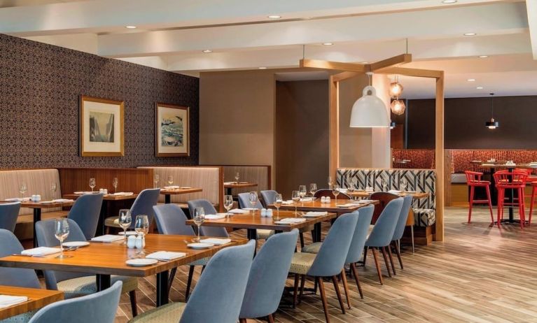 Dining area with comfortable seating at Delta St. John's Hotel & Conference Center.