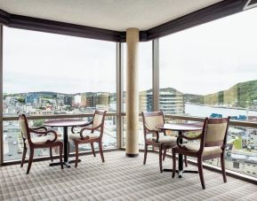 Beautiful sitting area with city view at Delta St. John's Hotel & Conference Center.