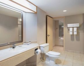 Guest bathroom at Delta St. John's Hotel & Conference Center.