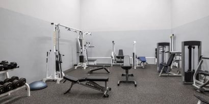 Fully equipped fitness center at Delta St. John's Hotel & Conference Center.