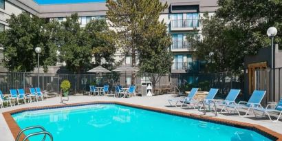 Refreshing outdoor pool at Four Points By Sheraton Salt Lake City Airport.