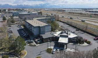 Hotel exterior at Four Points By Sheraton Salt Lake City Airport.