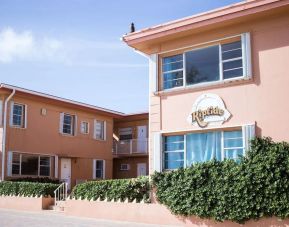 Hotel exterior at Riptide Hotel.