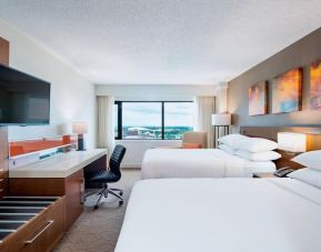 Day use twin room with work desk at Delta Hotel By Marriott Regina.