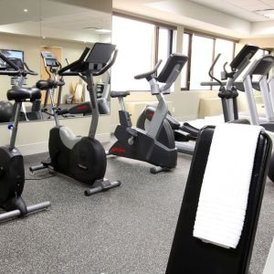 Fitness center at Delta Hotel By Marriott Regina.