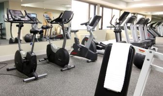 Fitness center at Delta Hotel By Marriott Regina.