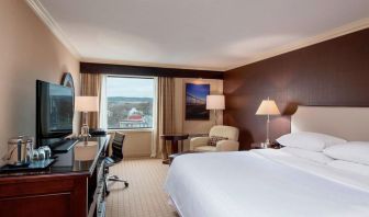 Day use room with work desk and sofa at Sheraton Hotel Newfoundland.