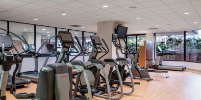 Well equipped fitness center at Sheraton Hotel Newfoundland.