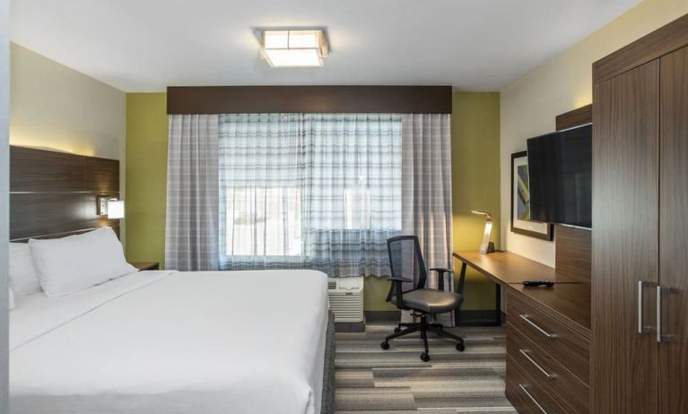 Standard day use room with TV and work desk at Holiday Inn Express & Suites Medicine Hat.