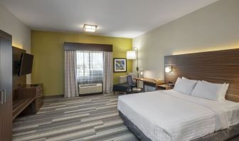 Bright and spacious day use room with TV, work desk and private bathroom at Holiday Inn Express & Suites Medicine Hat.