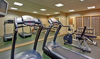 Well equipped fitness center at Holiday Inn Express & Suites Medicine Hat.