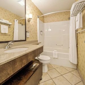 Guest bathroom at Holiday Inn Lethbridge. 