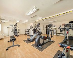 Fully equipped fitness center at Holiday Inn Lethbridge. 