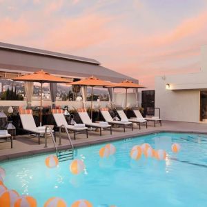 Refreshing outdoor pool at Le Parc At Melrose.