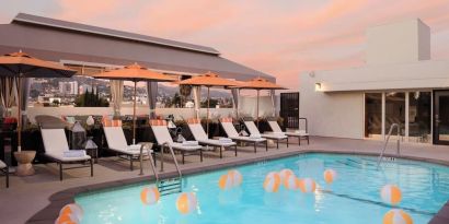 Refreshing outdoor pool at Le Parc At Melrose.